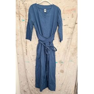 Len.Ok Wrap Around Linen Dress Long
